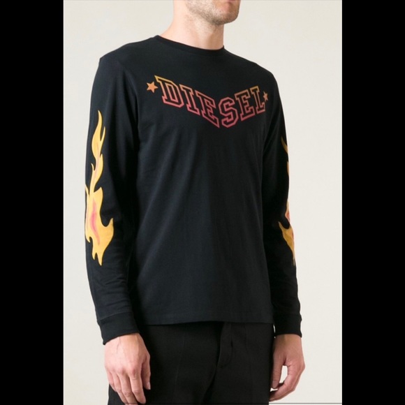 diesel flame t shirt